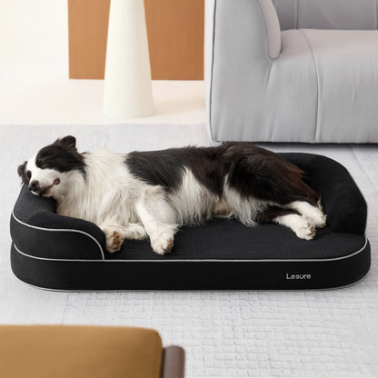 Lesure Realortho Orthopedic Dog Bed - Premium Memory Foam Support for Large and Senior Dogs, Joint Protection with Waterproof Washable Cover for Enhanced Comfort and Deep Sleep