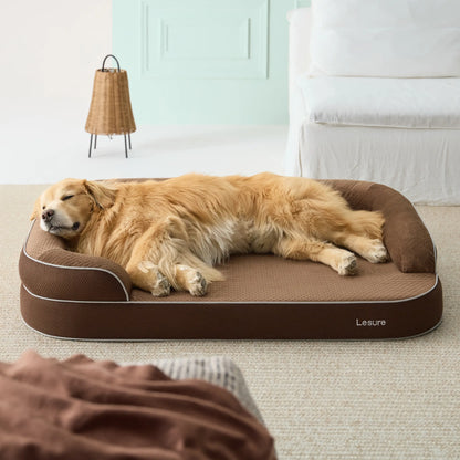 Lesure Realortho Orthopedic Dog Bed - Premium Memory Foam Support for Large and Senior Dogs, Joint Protection with Waterproof Washable Cover for Enhanced Comfort and Deep Sleep
