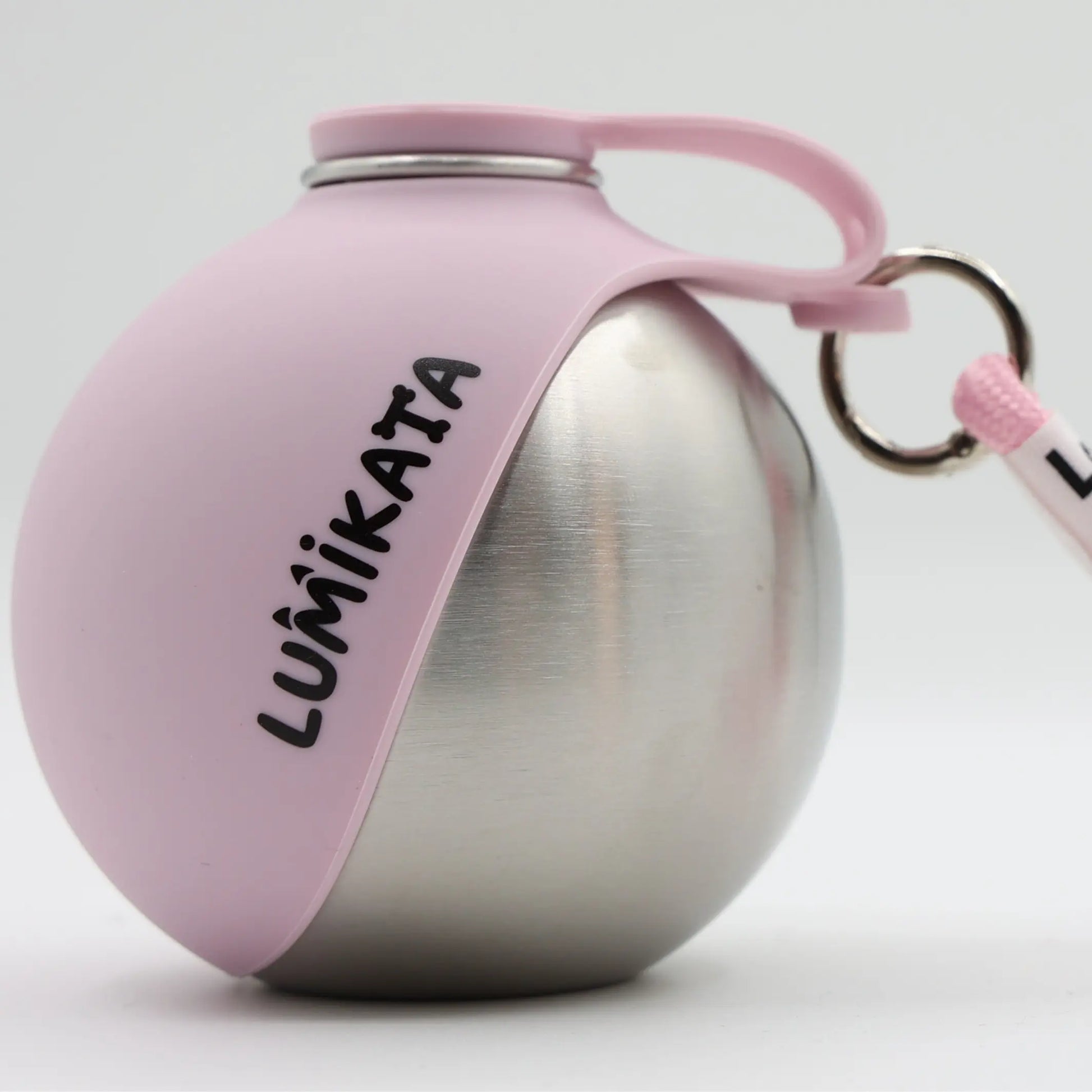 Lumikata 2 in 1 Portable Tumbler for Dogs,Portable Dog Water Ball,10Oz Stainless Steel Dog Water Bottle with Silicone Foldable Bowl, Leak-Proof 2 in 1 Portable Small Dog Water Bottle for Walking