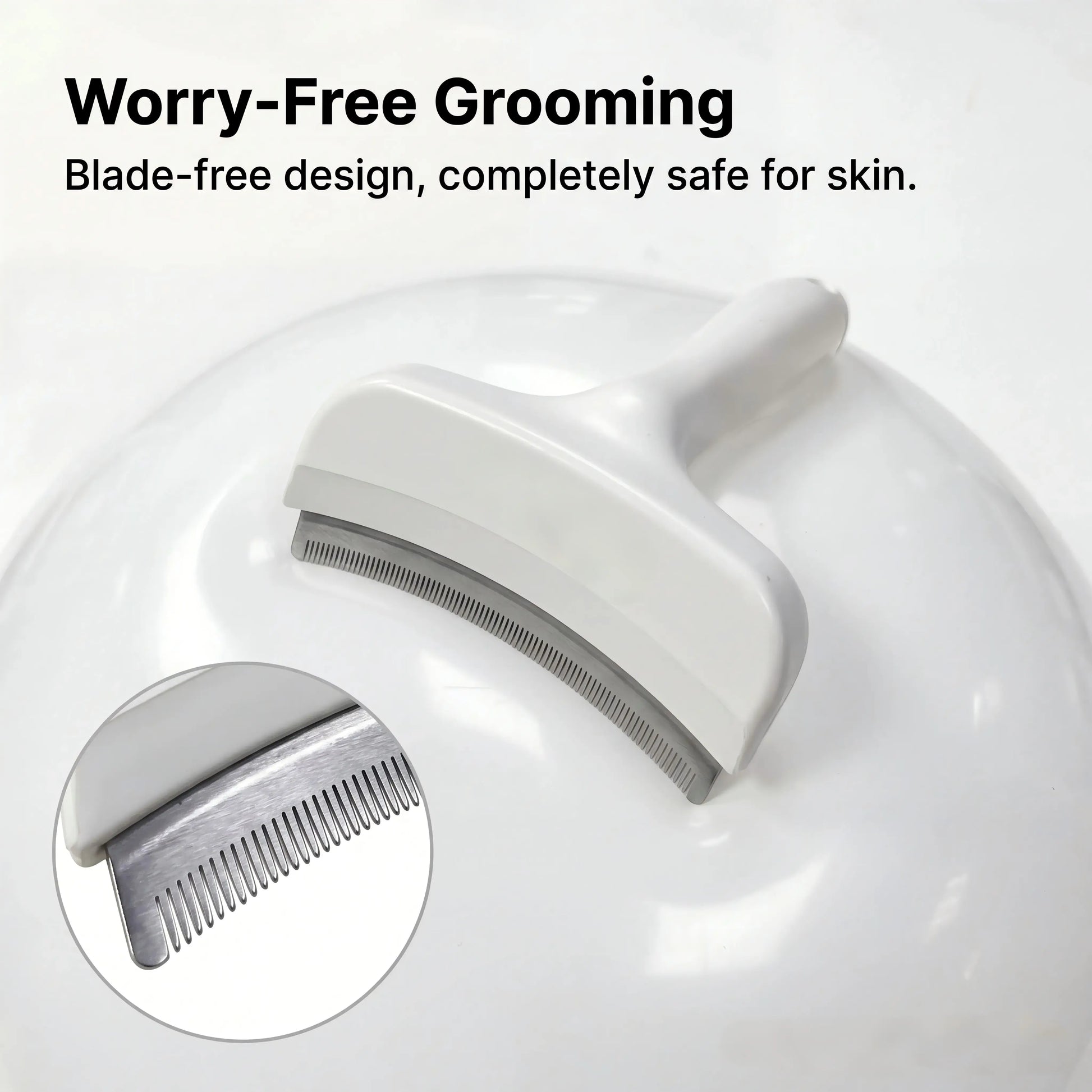Professional Pet Deshedding Brush - Compact Undercoat Rake with Dense Teeth for Gentle Fur Removal in Long-Haired Dogs and Cats, Premium Plastic Design for Easy Daily Grooming and Dematting