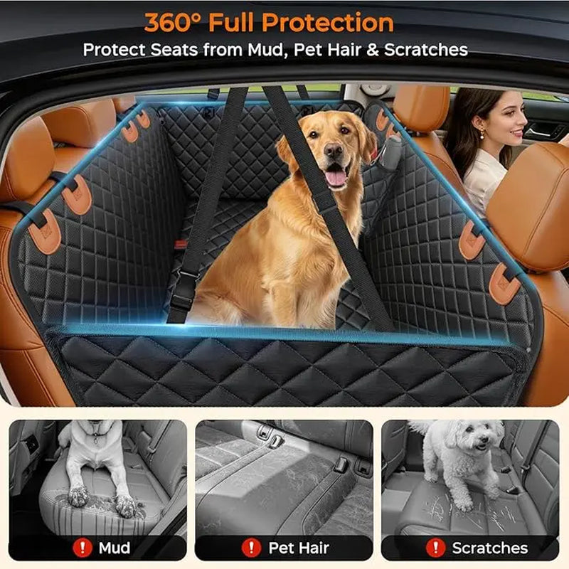 Premium Waterproof Dog Car Seat Cover - Universal Fit, Scratch-Resistant, Non-Slip, Washable Pet Travel Mat for All Seasons