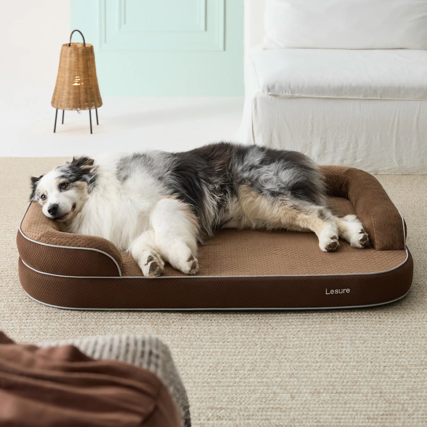 Lesure Realortho Orthopedic Dog Bed - Premium Memory Foam Support for Large and Senior Dogs, Joint Protection with Waterproof Washable Cover for Enhanced Comfort and Deep Sleep