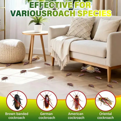 High-Efficiency Cockroach Bait Powder - 50 Packets of Fast-Acting Indoor Cockroach Eliminator for Kitchens and Enclosed Spaces, Effectively Dismantles Nests and Colonies, Essential for Home and Dorm Use