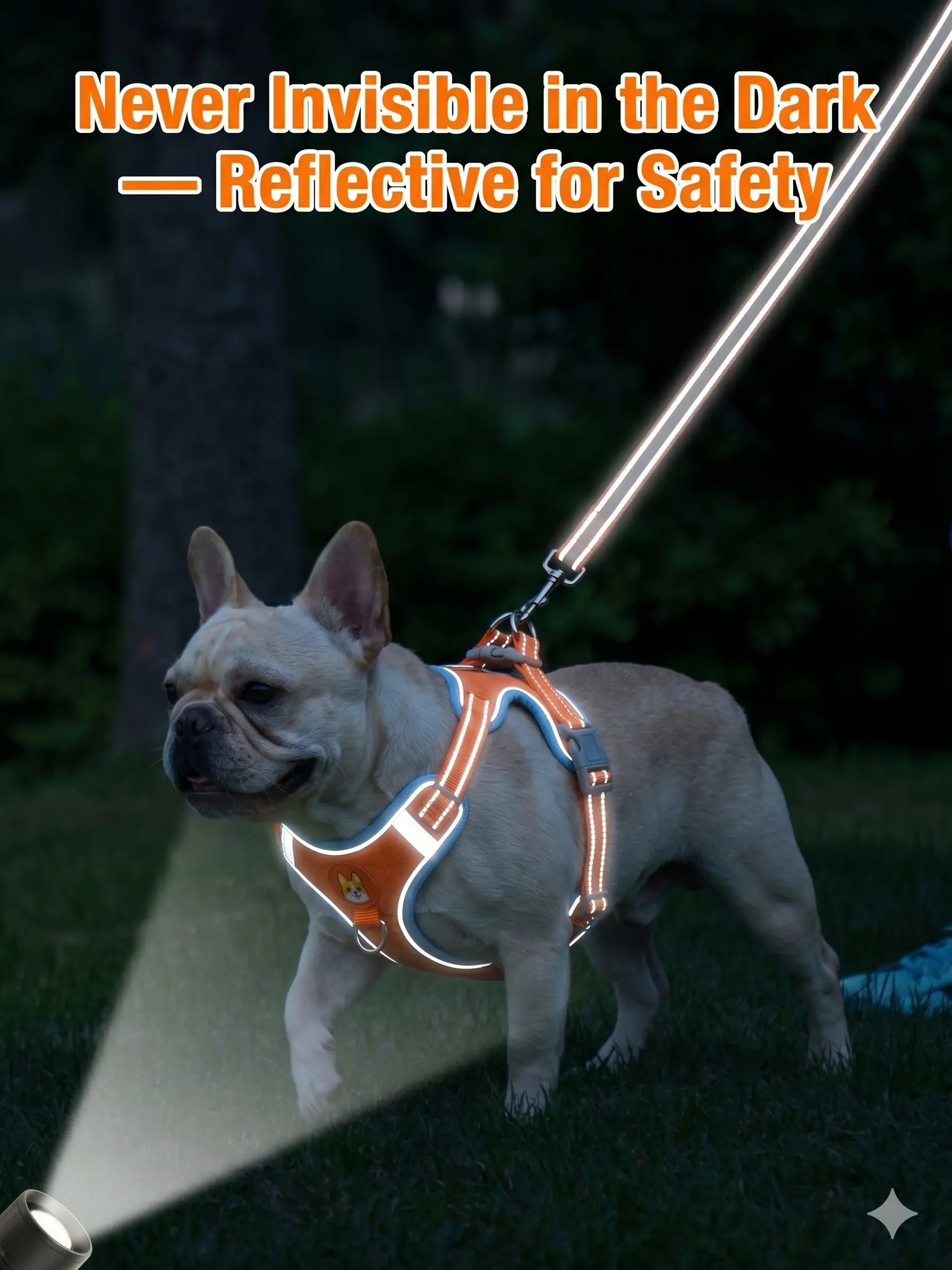 Adjustable Pet Harness and Leash Set - Soft Suede Vest, Durable and Reflective, Tangle-Free Leash for Convenient Walking, Perfect for Daily Use and Nighttime Outdoor Activities