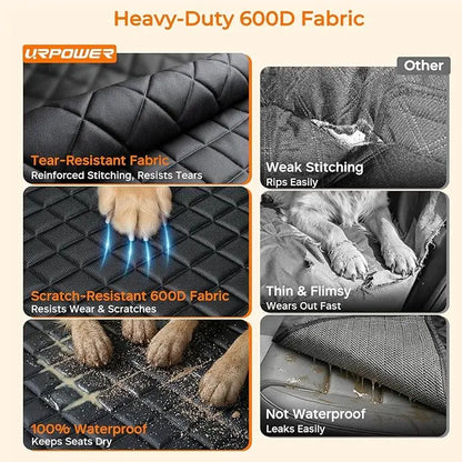 Premium Waterproof Dog Car Seat Cover - Universal Fit, Scratch-Resistant, Non-Slip, Washable Pet Travel Mat for All Seasons