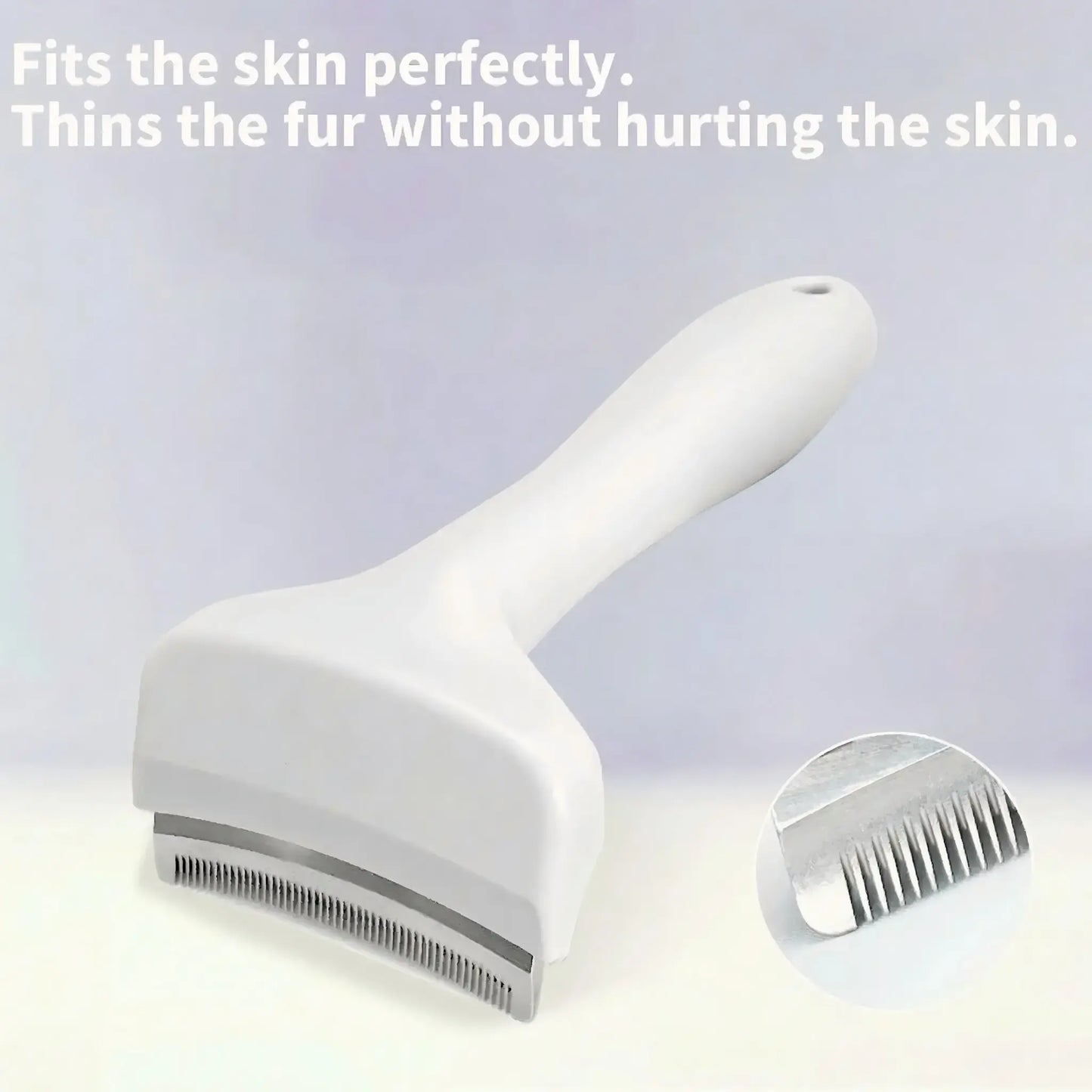 Professional Pet Deshedding Brush - Compact Undercoat Rake with Dense Teeth for Gentle Fur Removal in Long-Haired Dogs and Cats, Premium Plastic Design for Easy Daily Grooming and Dematting