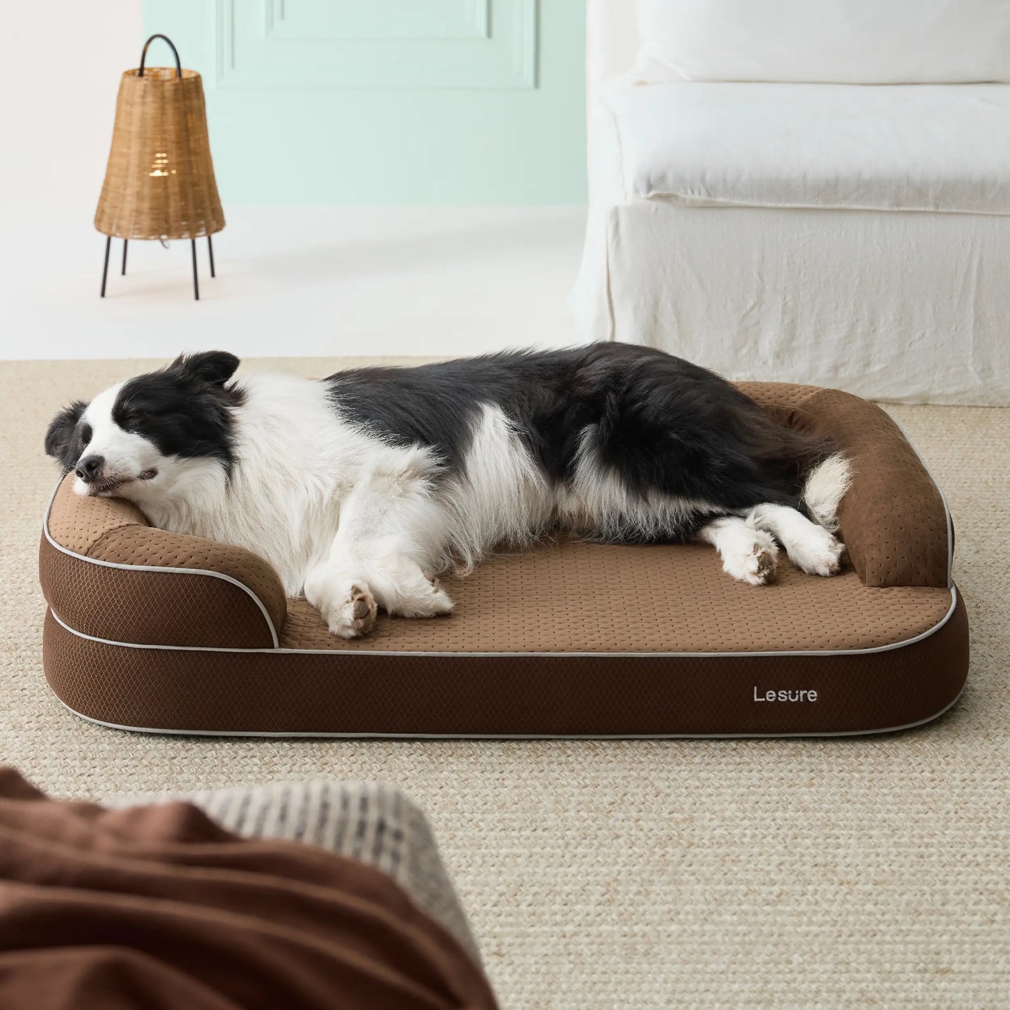 Lesure Realortho Orthopedic Dog Bed - Premium Memory Foam Support for Large and Senior Dogs, Joint Protection with Waterproof Washable Cover for Enhanced Comfort and Deep Sleep