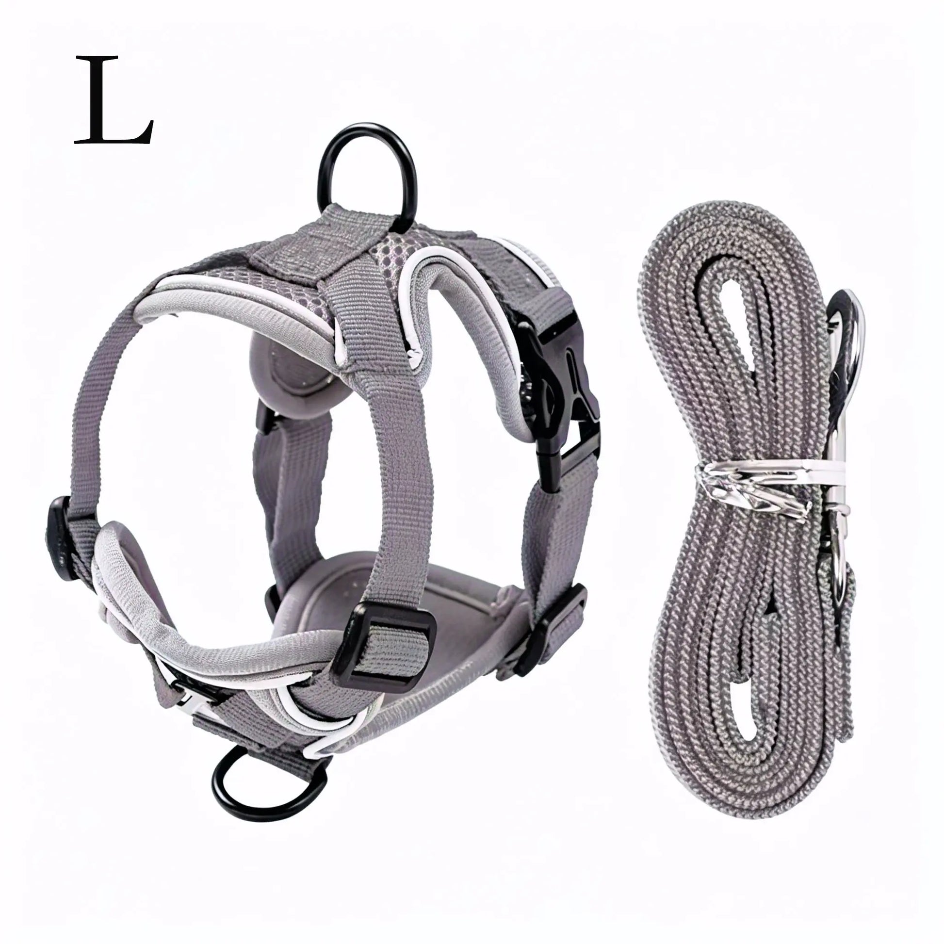 Adjustable Escape-Proof Cat Harness and Leash Set with Reflective Strip and Soft Mesh Vest for Safe Walking - Includes Breathable Summer Version