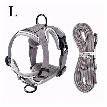 Adjustable Escape-Proof Cat Harness and Leash Set with Reflective Strip and Soft Mesh Vest for Safe Walking - Includes Breathable Summer Version