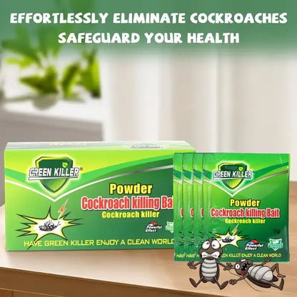 High-Efficiency Cockroach Bait Powder - 50 Packets of Fast-Acting Indoor Cockroach Eliminator for Kitchens and Enclosed Spaces, Effectively Dismantles Nests and Colonies, Essential for Home and Dorm Use